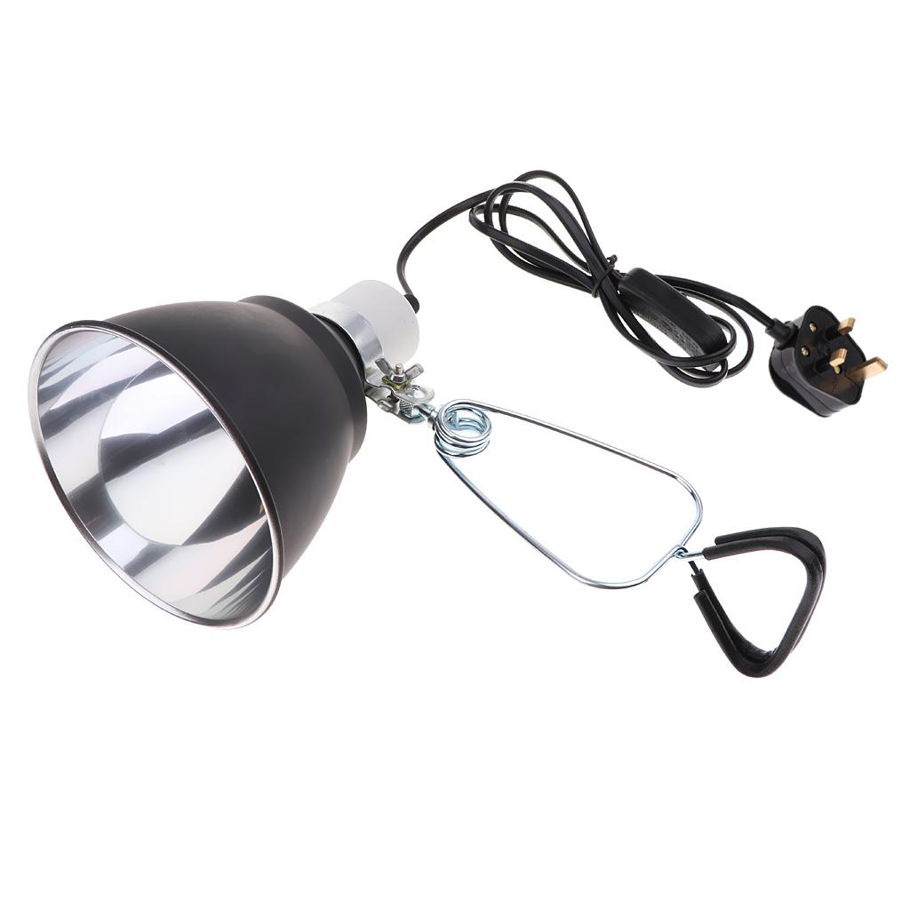 Brand New E27 Reptile Tortoise Ceramic Heating Light Holder Black UK Plug