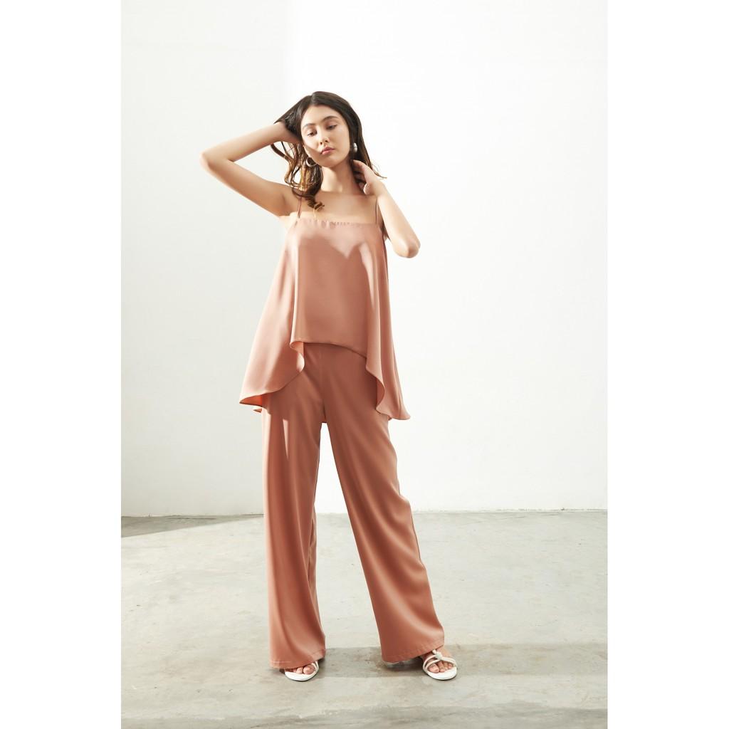 Bộ đồ ngủ lụa BNK14 Hồng Rose Charis