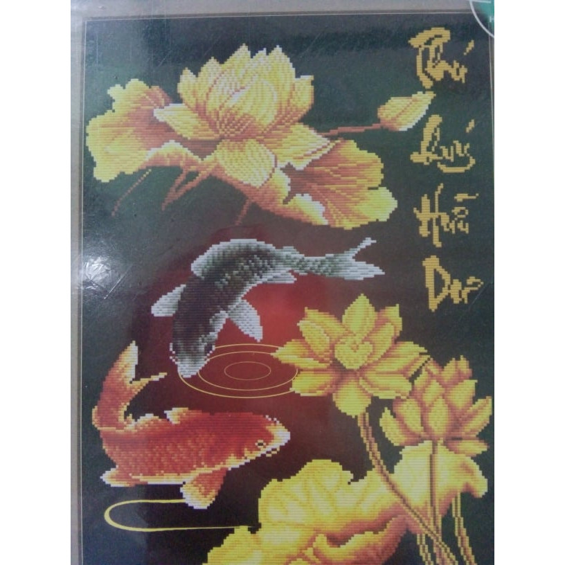 tranh đính đá Phú Qúy Hữu Dư 77269 kt 50*71cm chưa đính