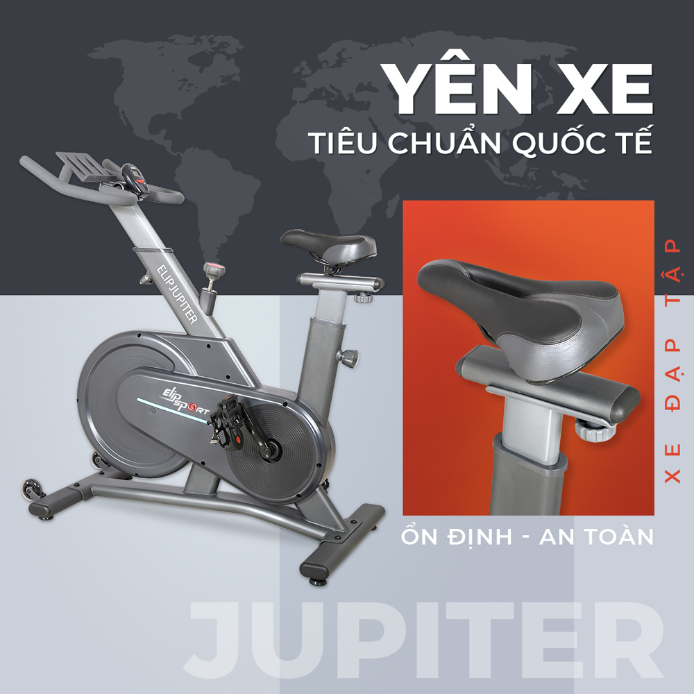 Xe Đạp Tập Thể Dục ELIP JUPITER giá tốt, kháng lực từ, bảo hành chính hãng