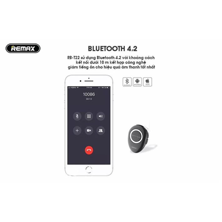 Tai nghe Bluetooth 4.2 Remax RB-T22 - Nhỏ- gọn, nhẹ, âm thanh khủng