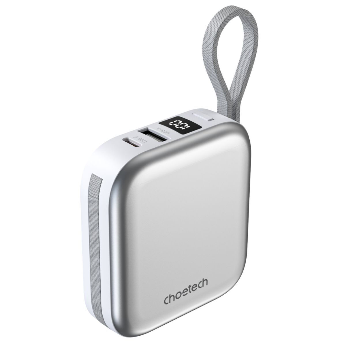 Pin dự phòng đa năng 2 in 1 Choetech B697 công suất 22.5W tích hợp cáp Type C và iP - Hàng chính hãng