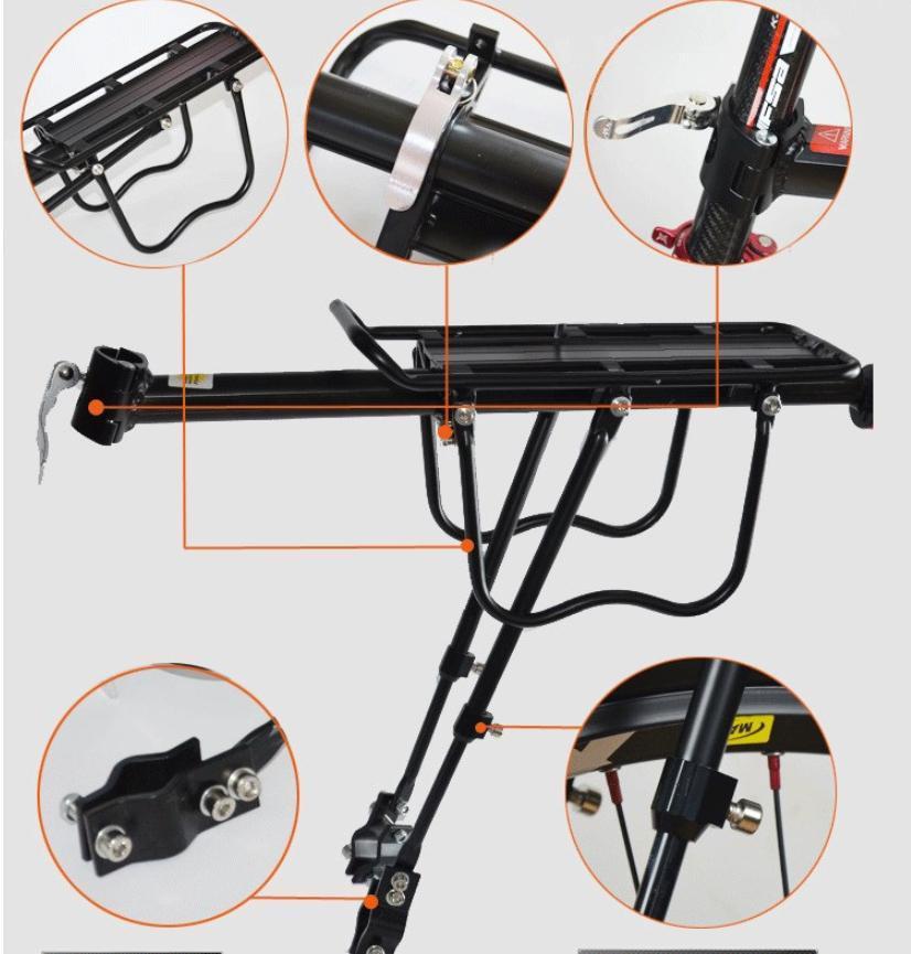 Kệ Yên Sau Xe Đạp Gác Baga Gắn Cốt Yên Cho Xe Đạp Thể Thao Địa Hình Dễ Dàng Lắp Đặt