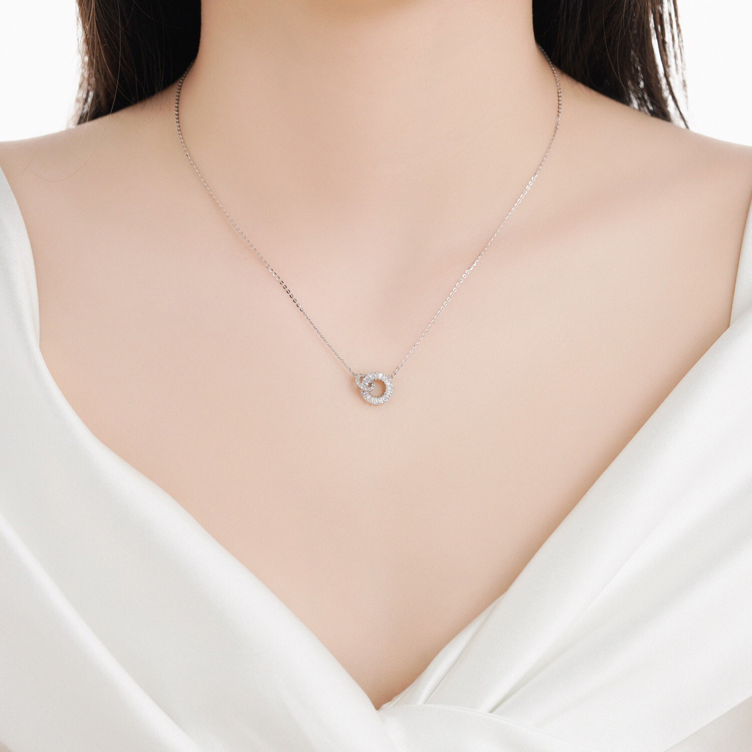 Dây Chuyền Vàng Tây 14k DCMAMD698 Huy Thanh Jewelry