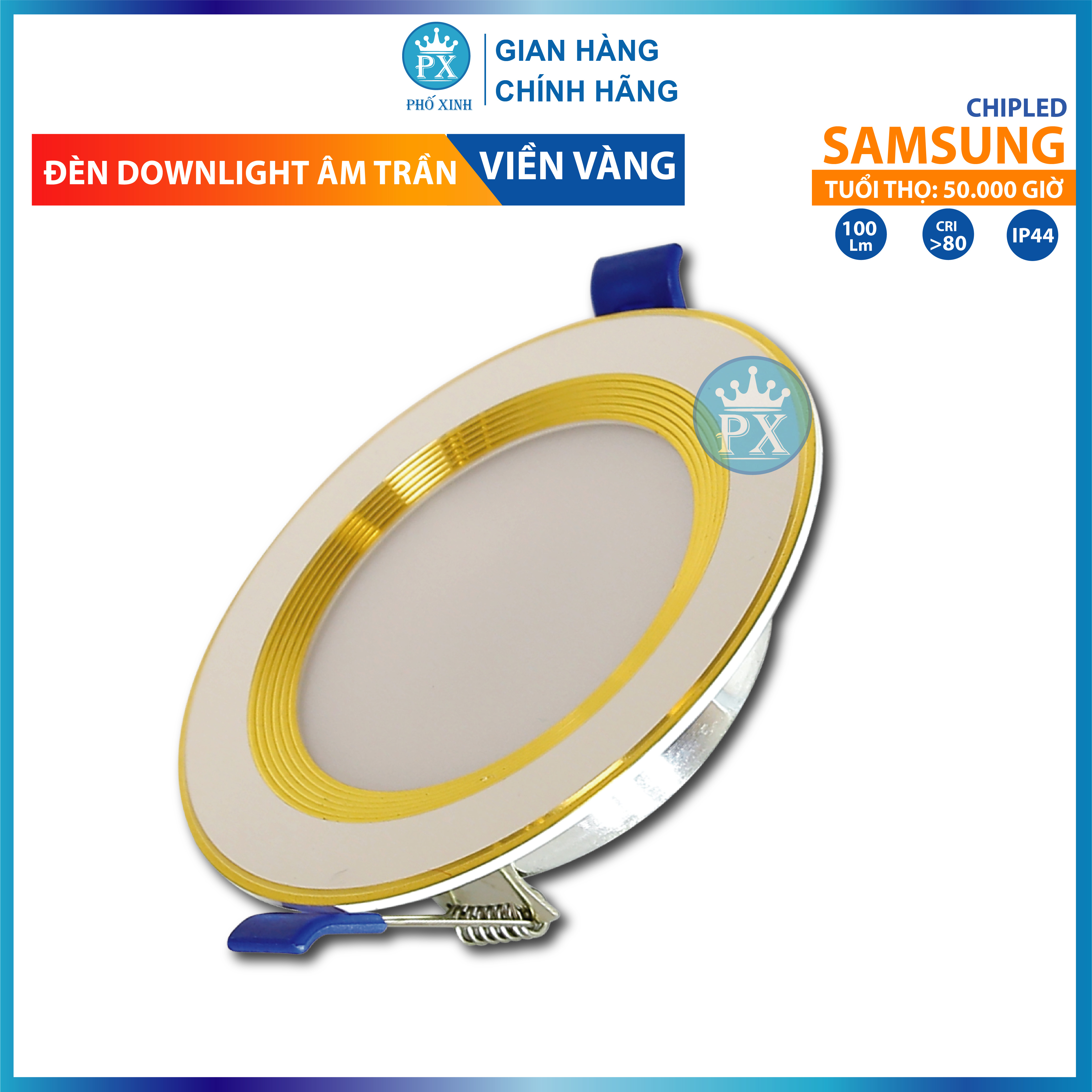 Đèn Dowlight âm trần 7W+7W Lỗ khoét 85mm; ĐK: 120mm - GJ
