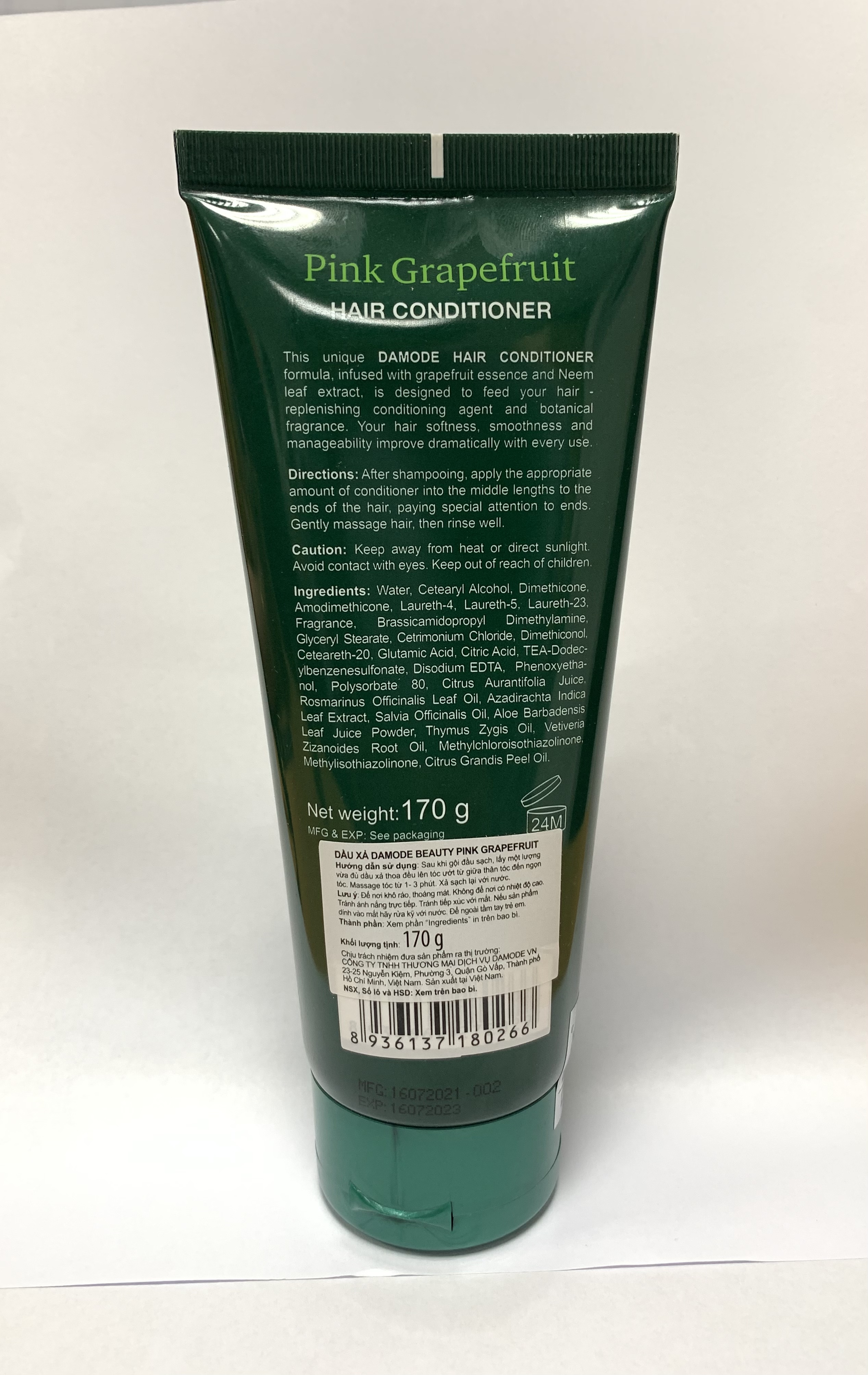 Dầu xã mềm mượt tóc ngăn ngừa chẻ  ngọn cao cấp độc quyền Damode Pink Grapefruit Conditioner chai 170ml
