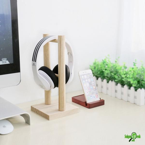 ️ Giá Treo Tai Nghe, Kệ Đỡ HeadPhone Bằng Gỗ Thông Tự Nhiên Tinh Tế