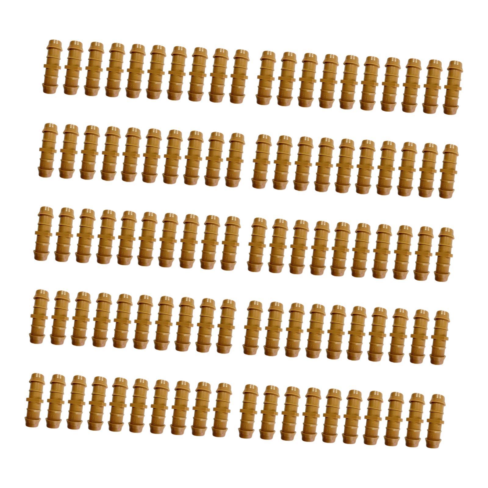 100Pcs Garden Irrigation Pipe Connector 17mm Drip System DIY Drip Irrigation