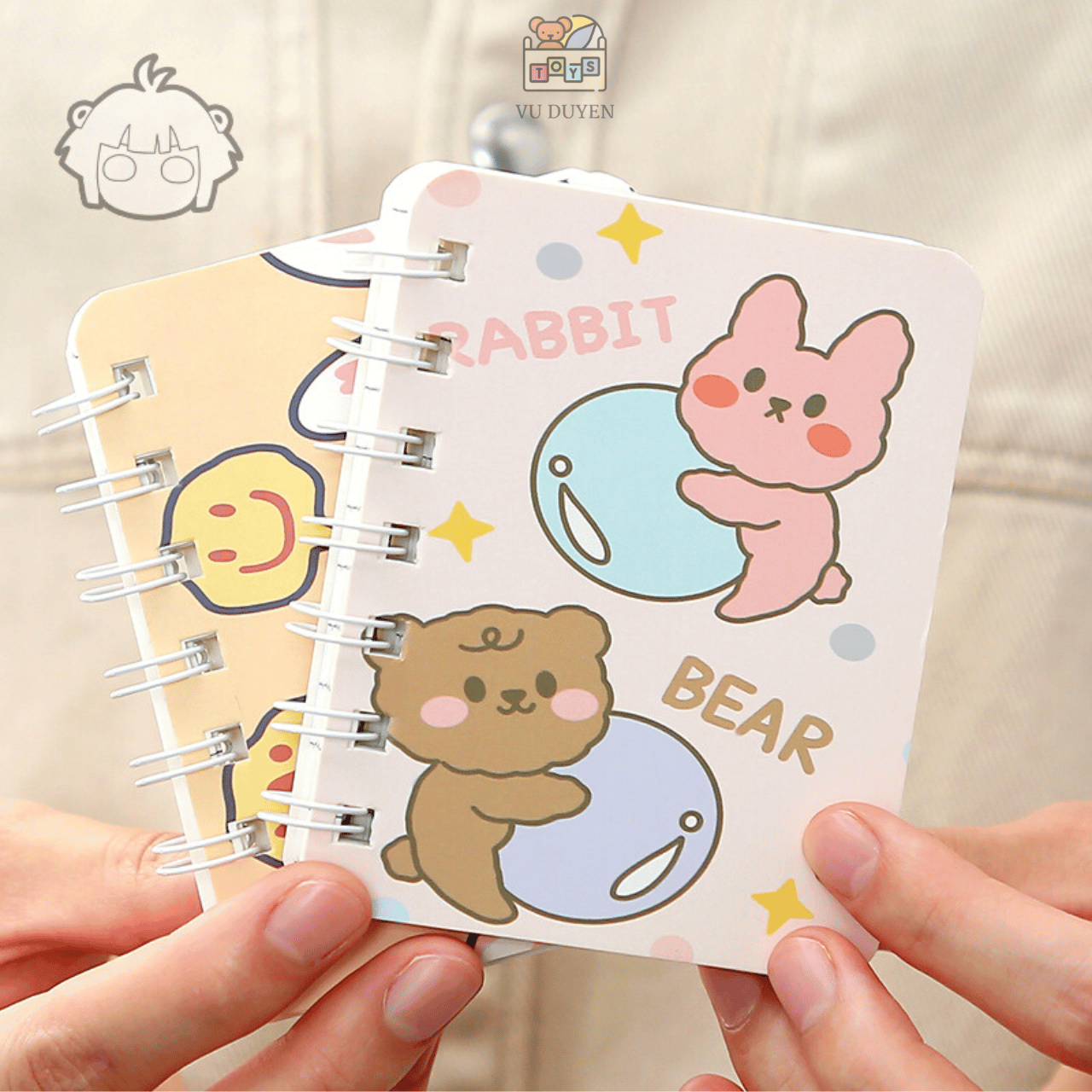 Set 4 Sổ tay lò xo ghi chú dạng có kẻ ngang kích thước A7 80 tờ