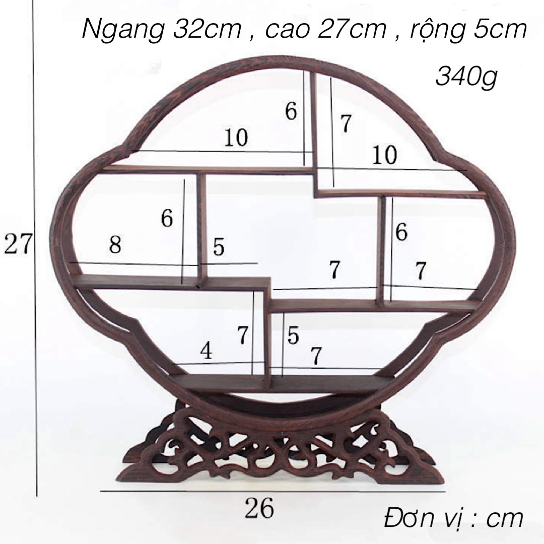 KỆ GỖ MINI HÌNH ĐÁM MÂY CÁT TƯỜNG ĐỂ TƯỢNG , CHẬU BONSAI TRANG TRÍ