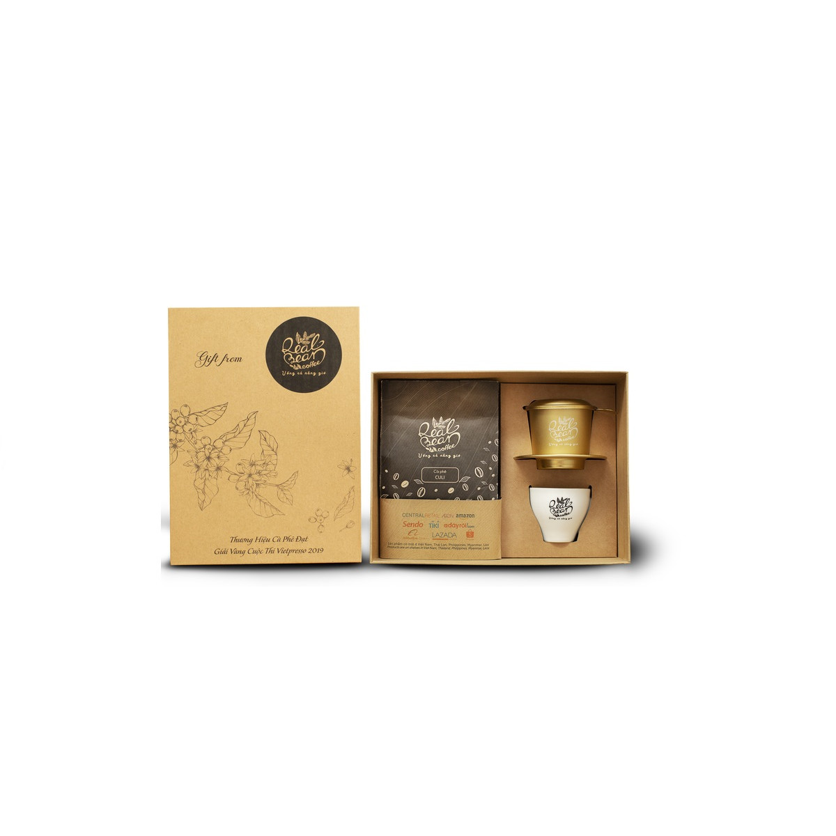 Hộp quà tặng Real Bean Coffee Combo Gift Set