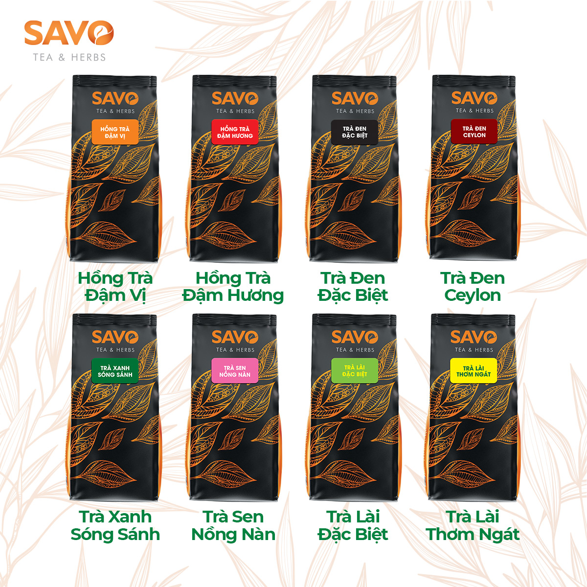 Hồng Trà Đậm Hương SAVO Tea Hồng Trà Hương Bergamot - Túi 500gr