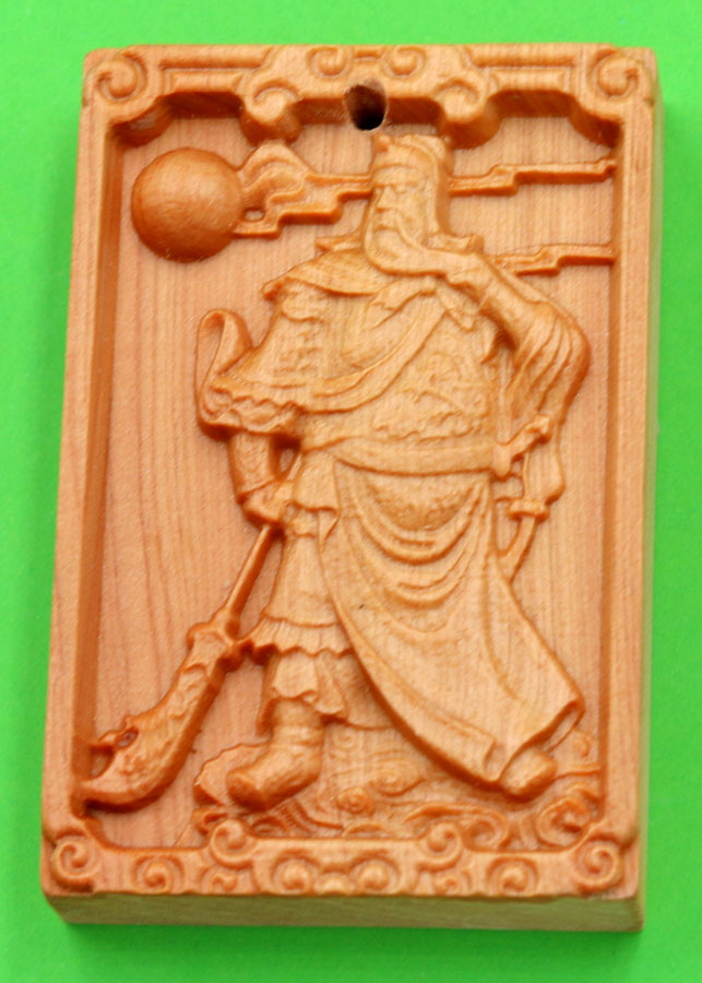 Mặt Gỗ Ngọc Am Khắc Tượng Quan Công MG50