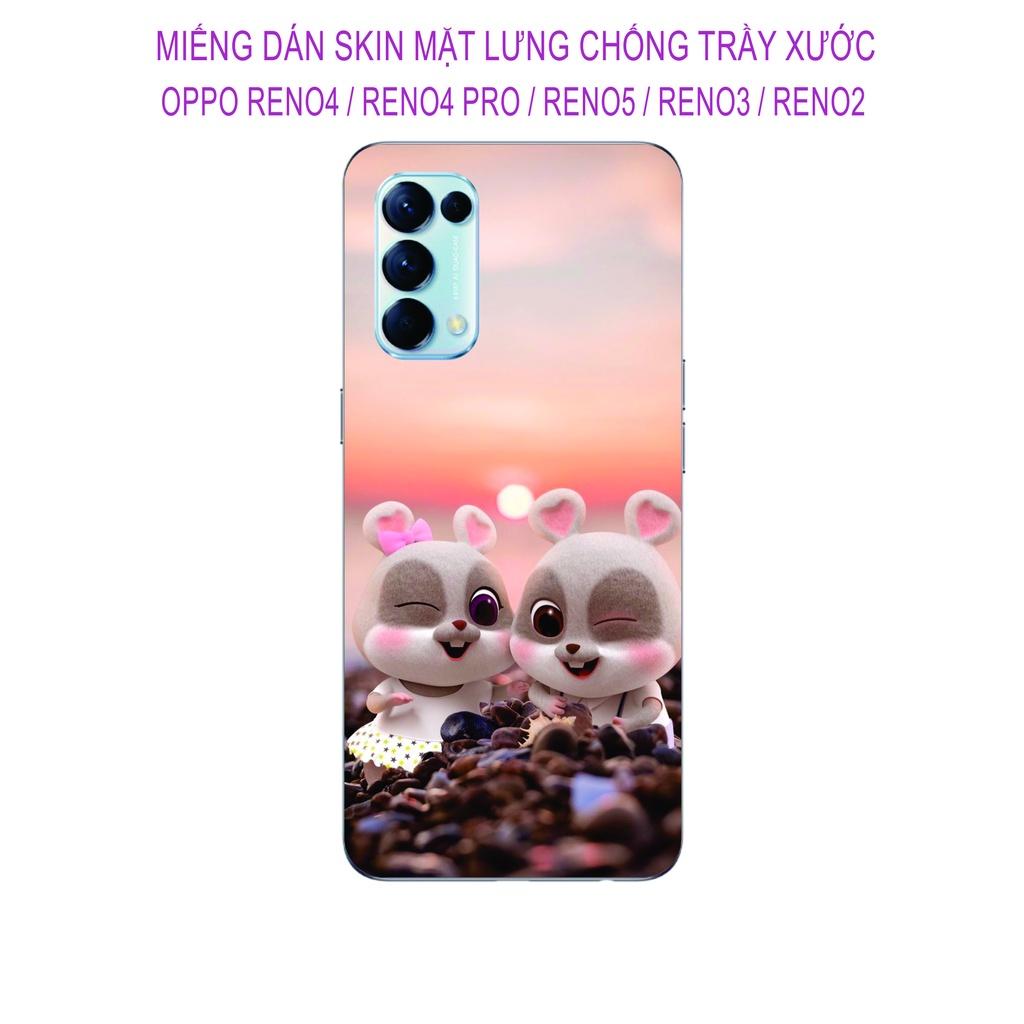 Miếng Dán Skin dành cho OPPO Reno 5 / Reno 4 / Reno 4pro / Reno 3 / Reno 2 / Reno 2F, Hình ảnh sắt nét chống trầy xước