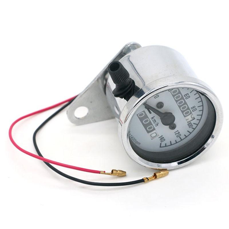 Bộ đồng hồ công tơ mét 0-140km/h 2 khung độc đáo dành cho xe mô tô