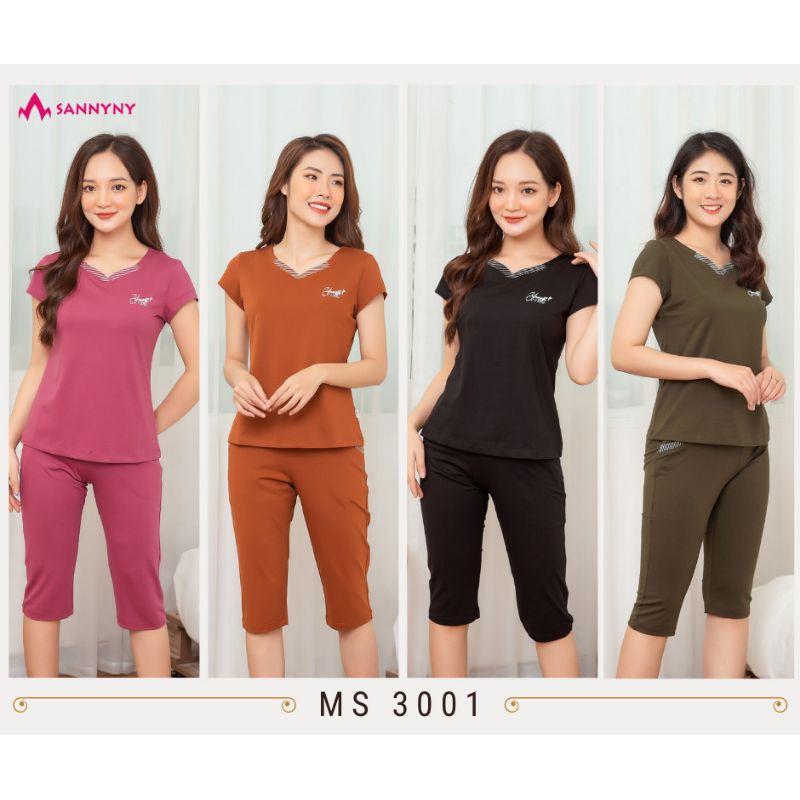 Bộ mặc nhà hè Sannyny chất cotton mã 3001 cao cấp