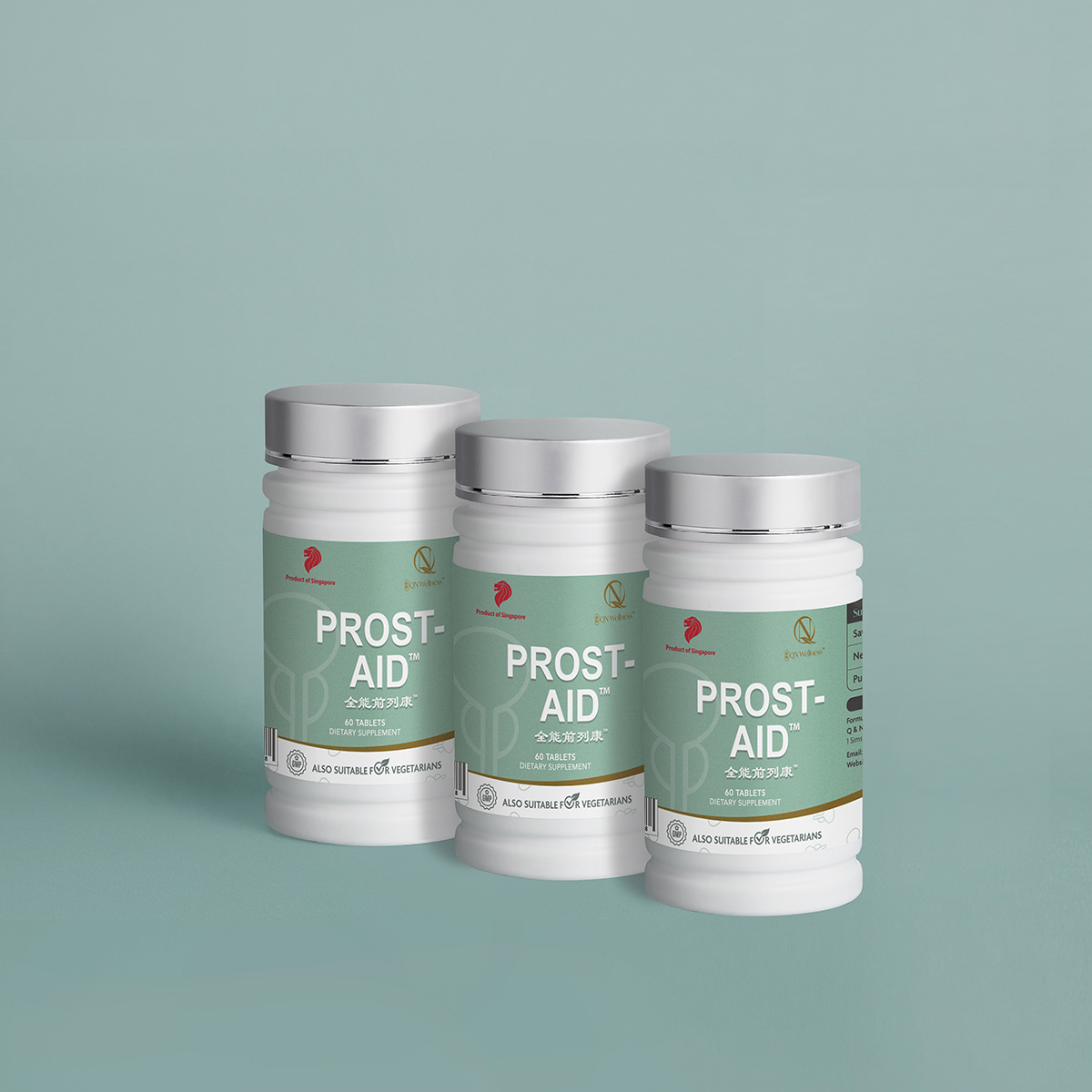 Combo Siêu Ưu Đãi Viên Uống Bổ Sung Prost-Aid QN Wellness Chiết Xuất Saw Palmetto Hỗ Trợ Trao Đổi Chất, Tăng Cường Sức Khỏe Tuyến Tiền Liệt & Chức Năng Tiểu Tiện - Hộp 60 Viên x 3