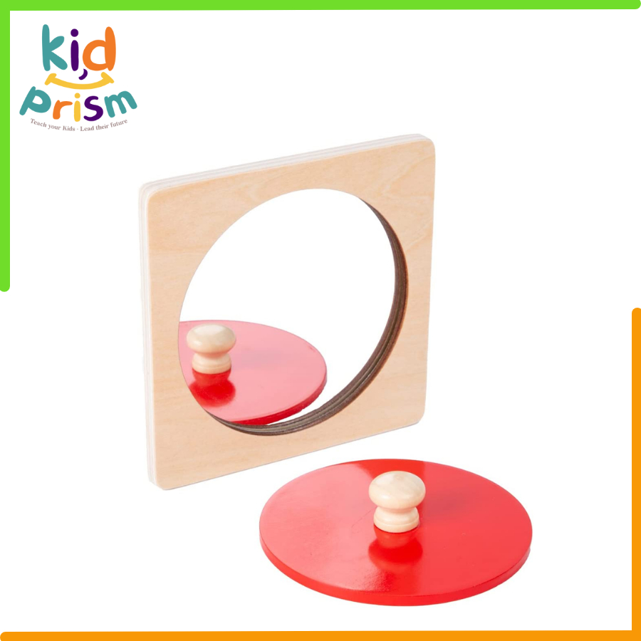 Gương Montessori - Đồ chơi giáo dục rèn luyện giác quan cho bé - Chất liệu gỗ & kính an toàn dành cho trẻ