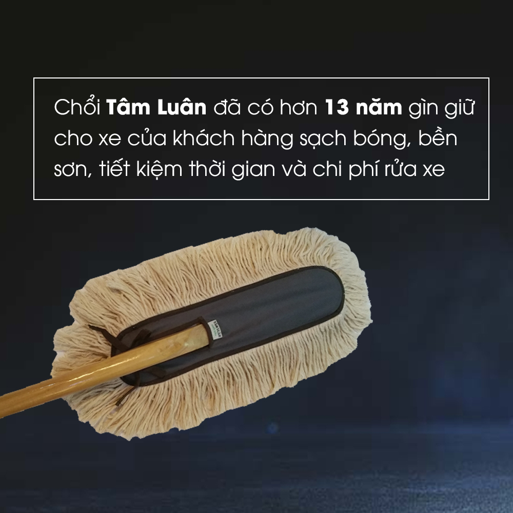 Chổi lau xe ô tô có tẩm dầu chuyên dụng quét bụi, bảo vệ sơn xe TÂM LUÂN Chổi lau tẩm dầu - Hàng chính hãng