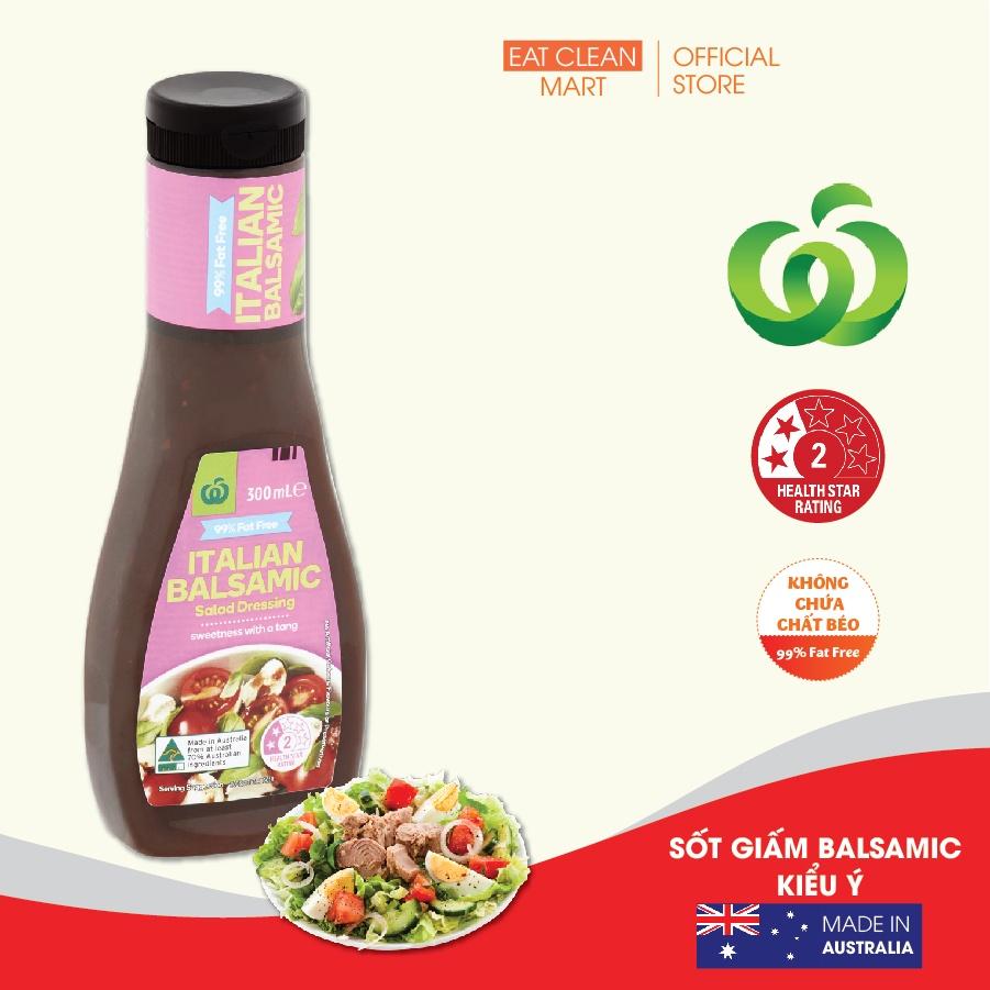 Sốt Giấm Balsamic- Woolworths Italian Balsamic Salad Dressing 99% Fat Free 300ml