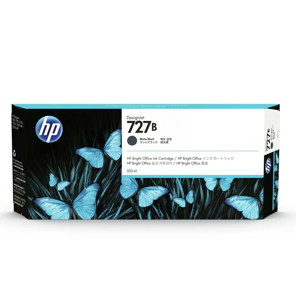 Mực in HP 727 300ml Matte Black Ink Cartridge (3WX19A) dùng cho các dòng máy T920PS/T1500/T3500/T930/T1530 -Hàng chính hãng