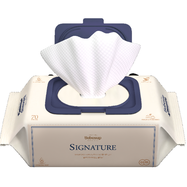 Khăn Ướt Nhập Khẩu Hàn Quốc Bebesup Signature 70 Tờ/Gói Thương Hiệu Bebesup