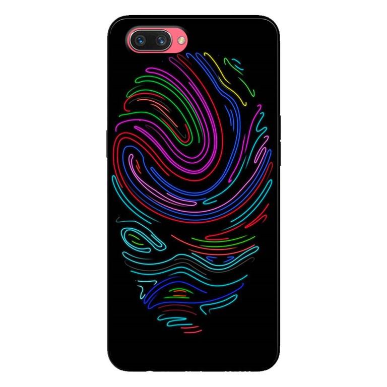 Ốp Lưng in cho Oppo A3s - Realme C1 Mẫu Vân Tay Neon - Hàng Chính Hãng