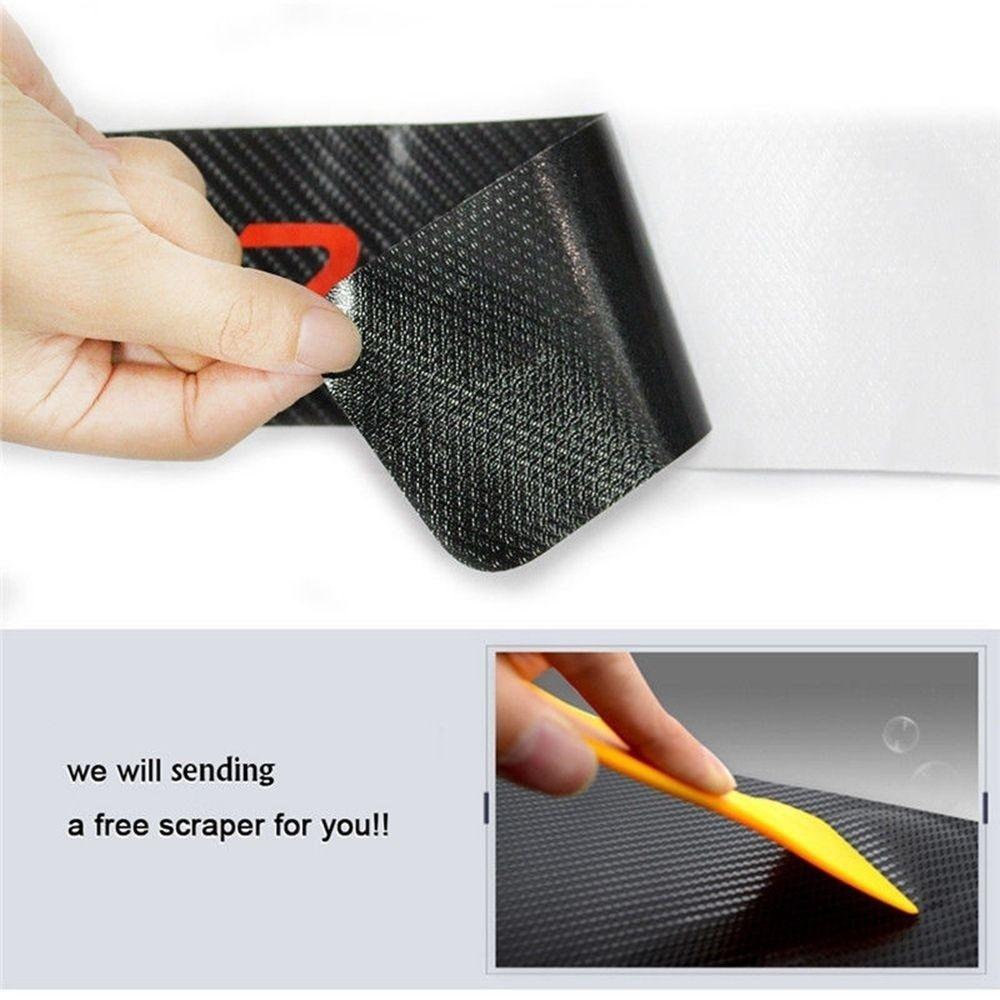 4 miếng dán sợi Carbon chống trầy xước dán cửa xe hơi