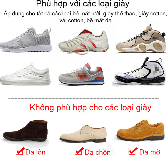 Chai xịt vệ sinh tẩy trắng giày dép  - Xi đánh giày không màu - Phụ kiện thời trang