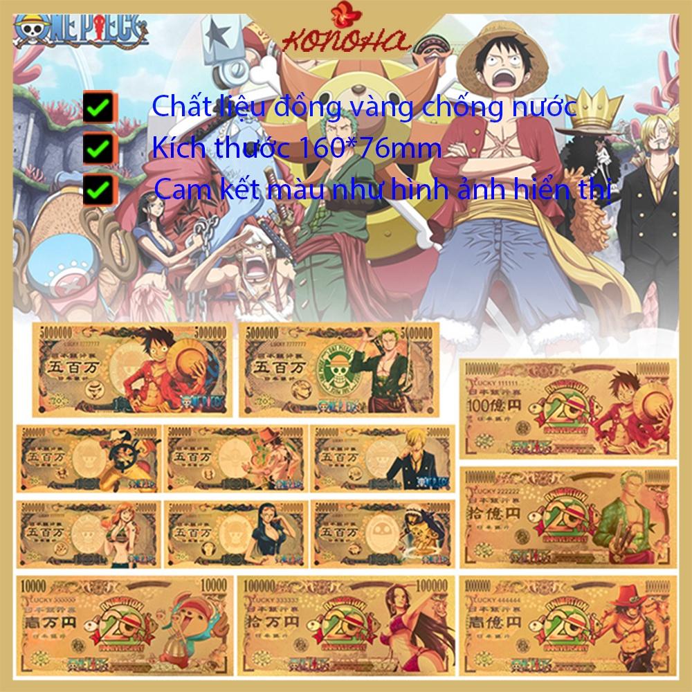 Tiền yên nhật onepice sưu tầm chất liệu đồng vàng dẻo chống nước - luffy - zero - KONOHA