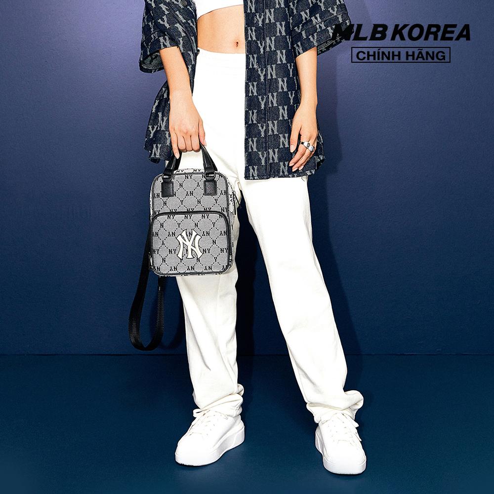 MLB - Balo mini phom chữ nhật Monogram Diamond Jacquard 3ABKS031N-50GRS
