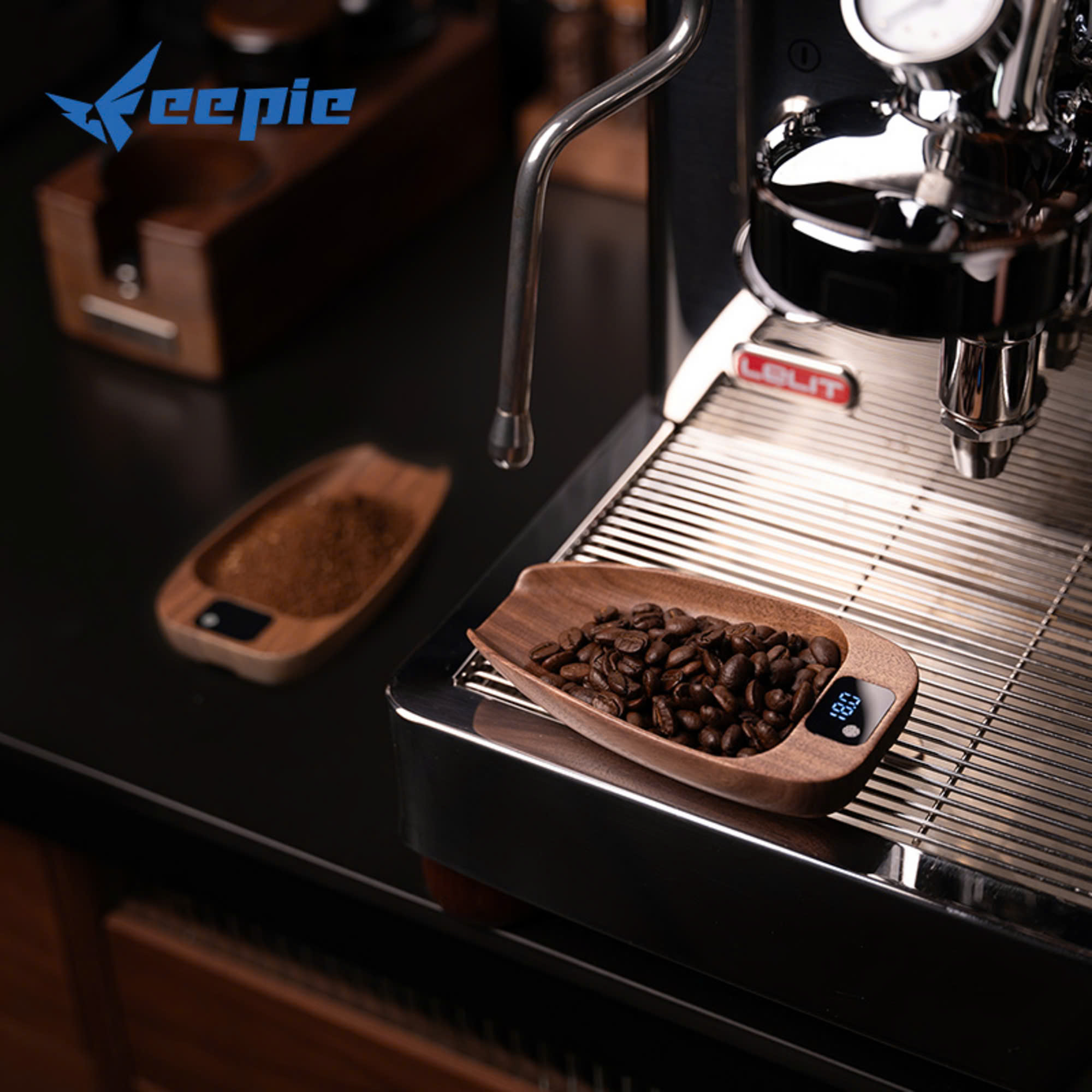 Cân điện tử gỗ tự nhiên cân cà phê cân trà