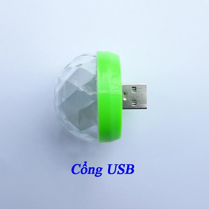 Bóng đèn LED mi ni bảy màu cảm ứng nháy theo nhạc, đầu cắm USB