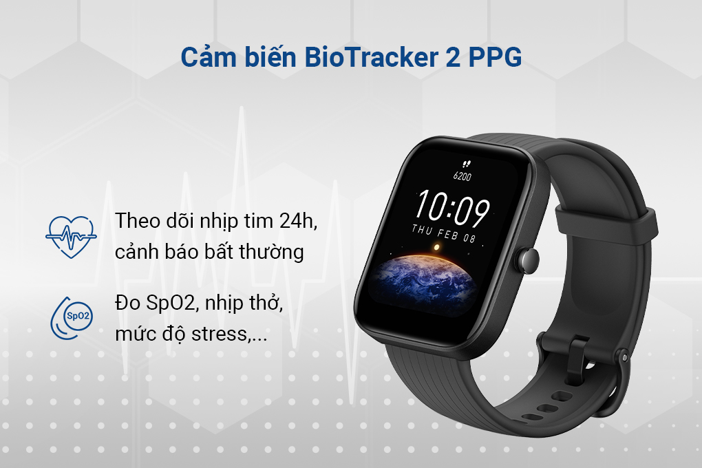 Đồng Hồ Thông Minh Amazfit Bip 3 Pro | Giao Diện Tiếng Việt | Phiên Bản Quốc Tế  | Hàng Chính Hãng