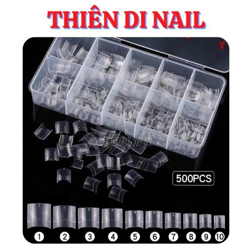 Móng nối chân dành cho đắp bột/gel - Hộp 500 móng đủ size từ 0-9