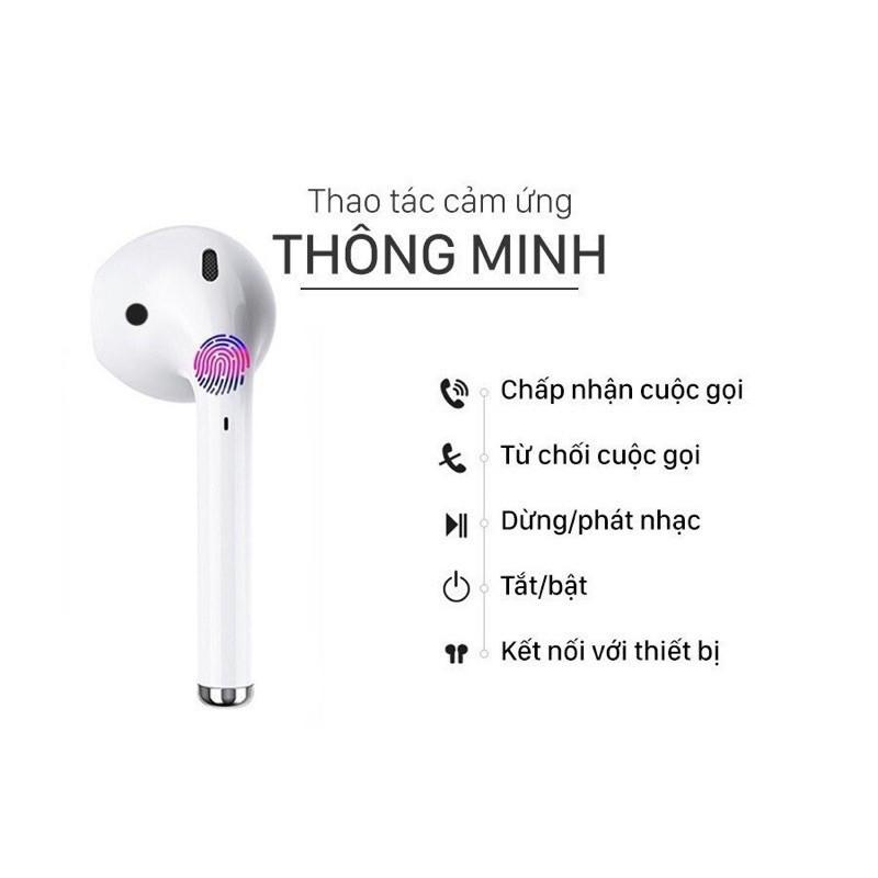 Tai nghe i12 bluetooth 5.0 cảm ứng cực nhạy tăng chỉnh âm lượng siêu hay S1975