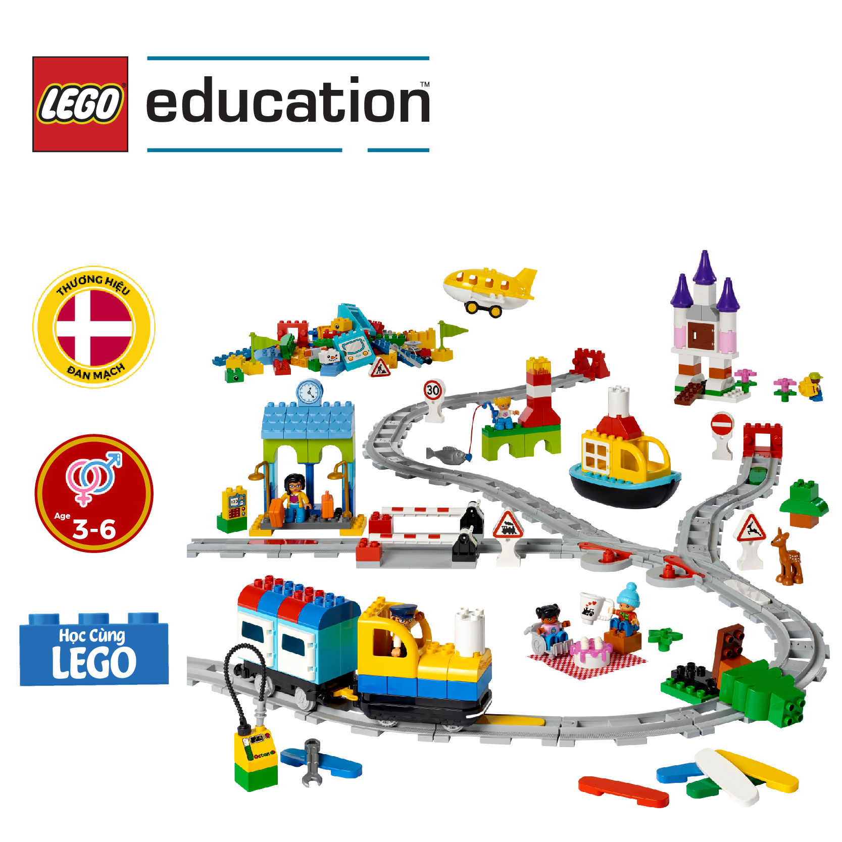 Bộ Lắp Ráp LEGO EDUCATION Đoàn Tàu Lập Trình - 45025 (234 Chi Tiết)