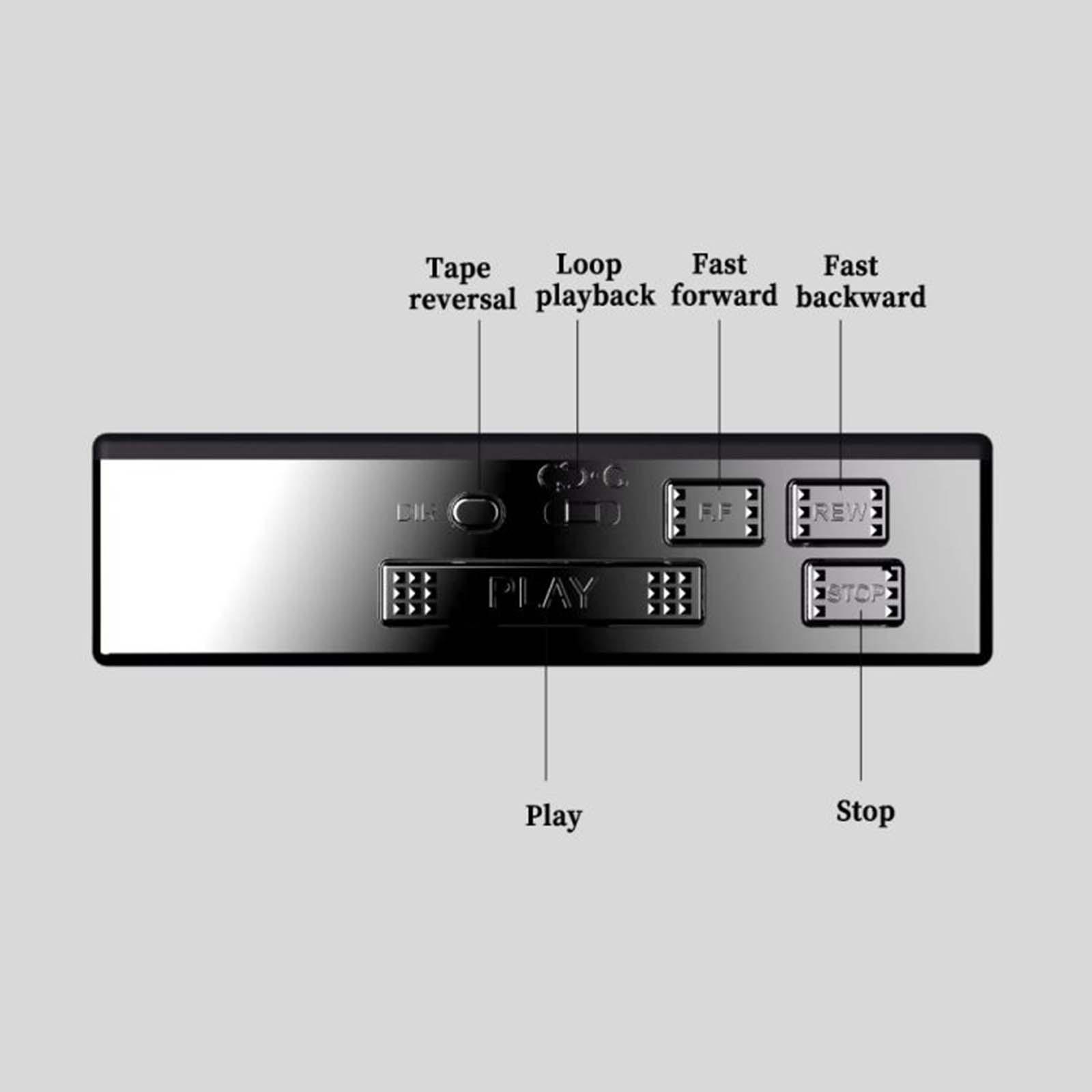 Cassette Vintage Style FM Radio Manual Record for Radio Receiving