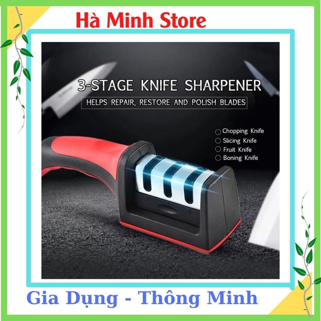 Dụng Cụ Mài Dao Cầm Tay Siêu Nhanh Siêu Sắc Trong 5 Giây, 3 Cấp Độ Tiên lợi - Mài Dao 3 Lưỡi Inox Gia Dụng Hà Minh