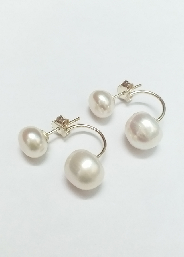 Bông tai bạc 925 hạt ngọc trai nuôi Z Shop Sài Gòn BT043