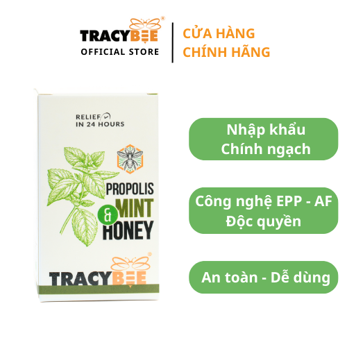 Keo Ong Propolis vị bạc hà hỗ trợ ngăn ngừa ho, viêm họng ở người lớn