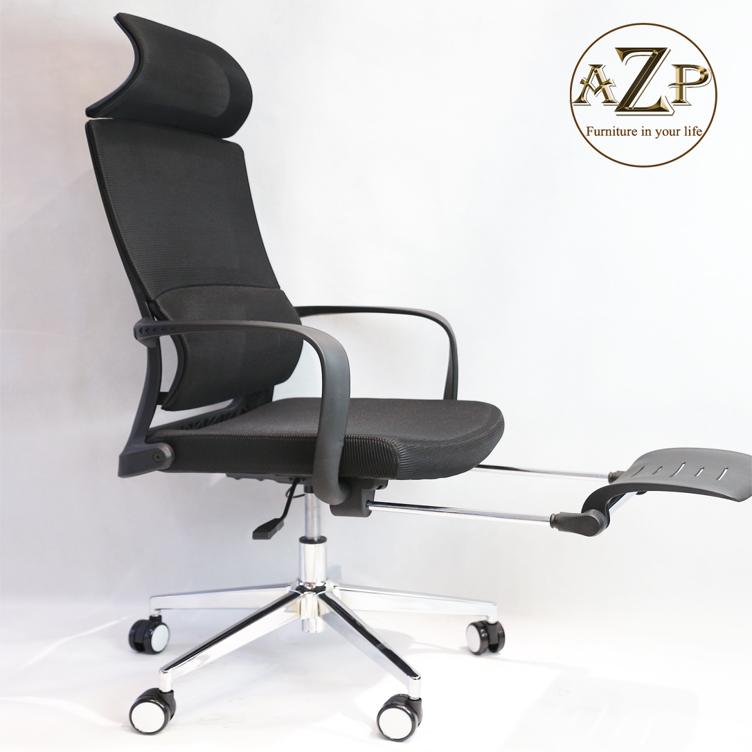 Siêu Phẩm Độc Quyền Ghế Thông Minh Dành cho Sếp, Ghế Giám Đốc, Ghế Văn Phòng AZP FURNITURE Ergonomic AZP-9742-DEN Ngả Nằm kèm Gác Chân