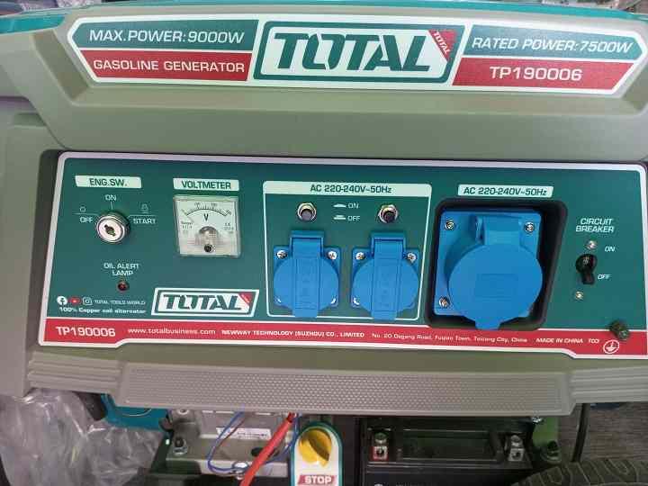MÁY PHÁT ĐIỆN DÙNG XĂNG 9.0KW TOTAL TP190006 - HÀNG CHÍNH HÃNG