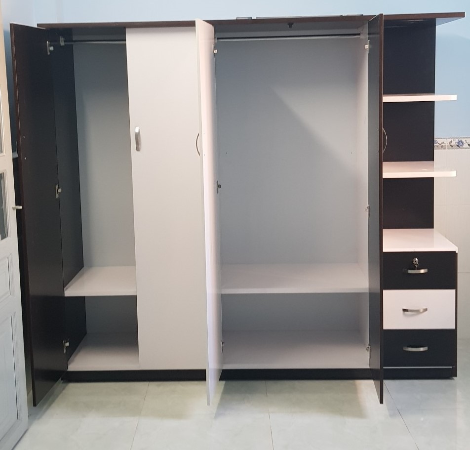 Tủ áo kèm kệ trang trí 2m x 1m8 x 0,5 m