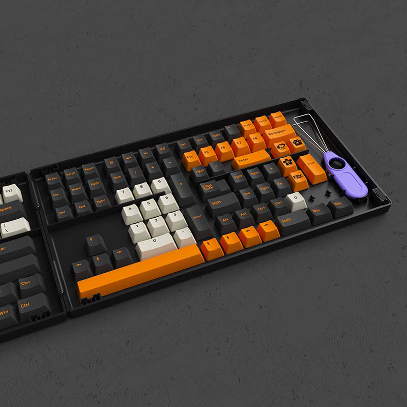 Nút Bàn Phím Cơ AKKO Keycap Set - Carbon Retro (Cherry Profile) - Hàng Chính Hãng