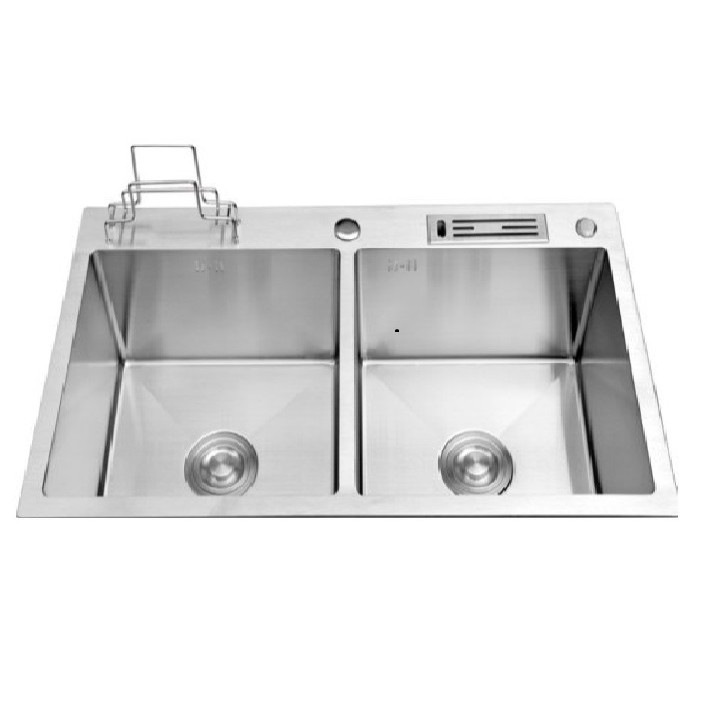 Chậu rửa chén bát Inox đúc nguyên khối 2 hộc