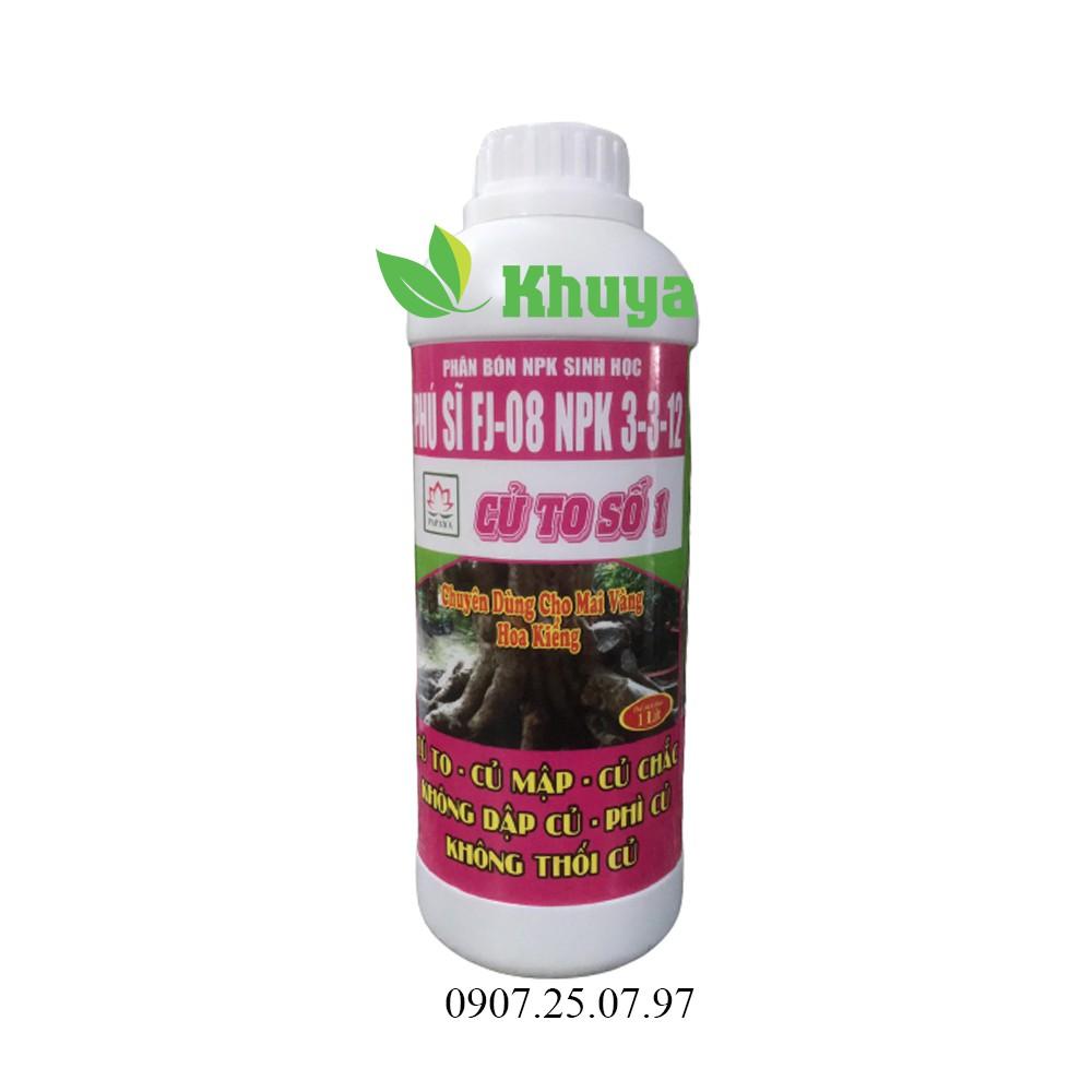 Phân bón NPK Sinh Học Củ To số 1 chuyên Hoa KIểng 1 lít To và Mập Củ
