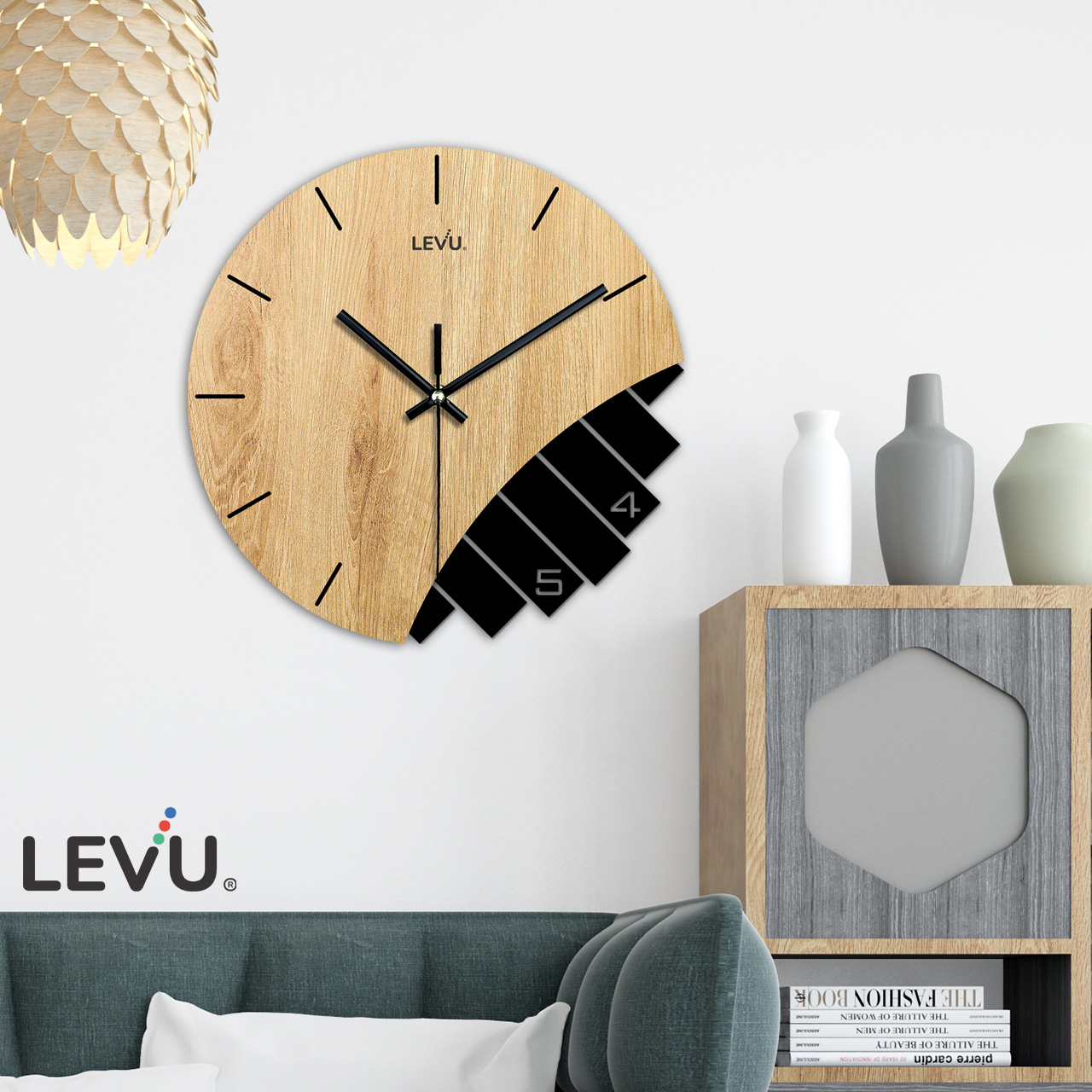 Đồng Hồ Gỗ Treo Tường LEVU DH11 mẫu kim trôi bán chạy
