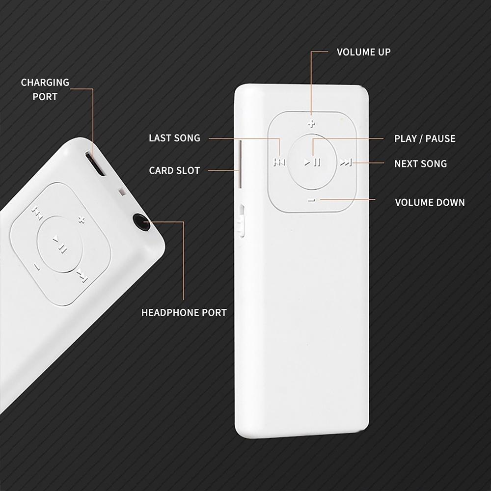 VIRWIR Loa Máy Nghe Nhạc MP3 Mini USB đi động Hỗ Trợ Thẻ Nhớ TF