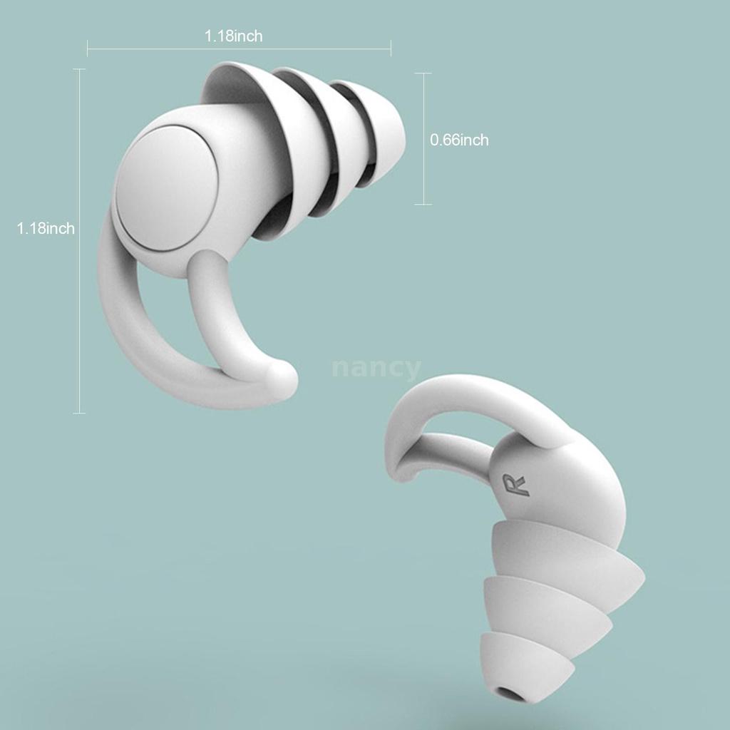 Hộp nút tai chống nước chống ồn bằng silicon mềm dùng đeo khi đi tắm bơi làm đồ gỗ và đi du lịch